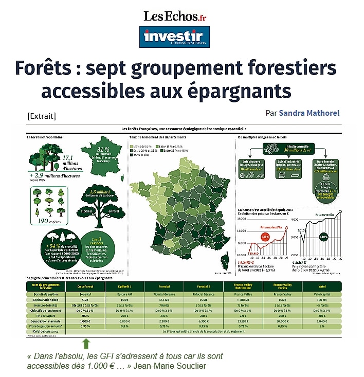 INVESTIR LES ECHOS FR Forêts Sept Groupements Forestiers d